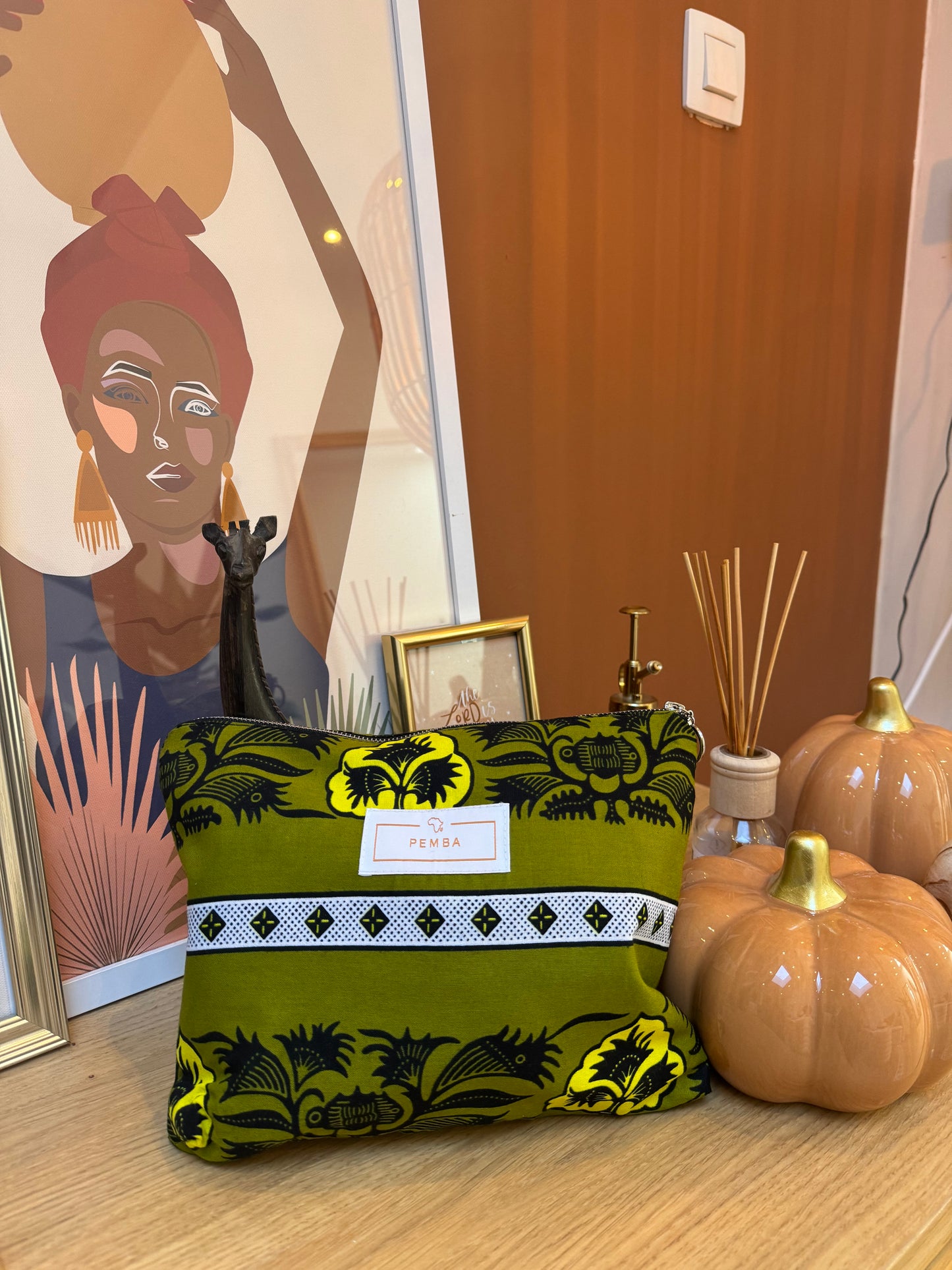 Trousse de voyage verte